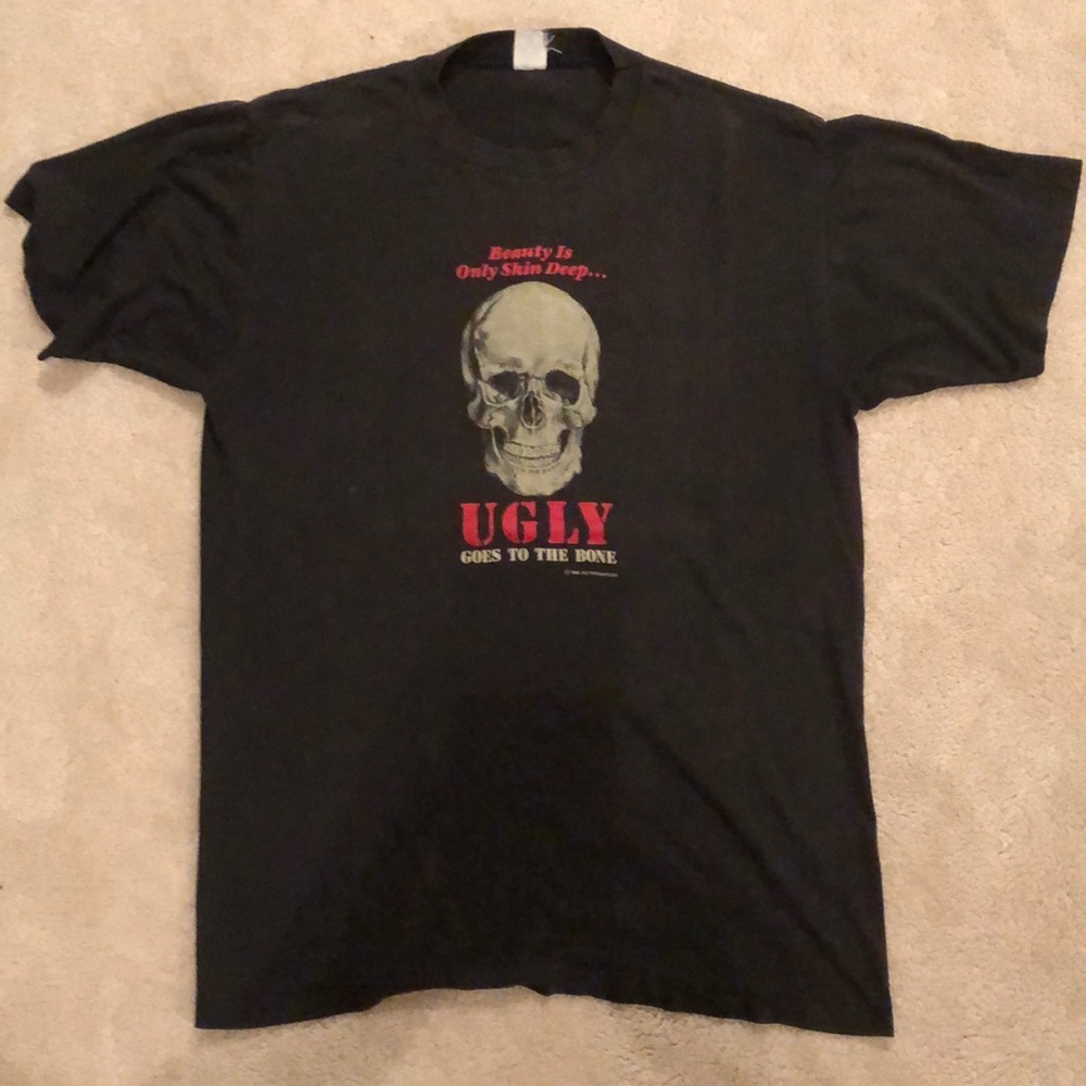 Vintage military shirt with skull